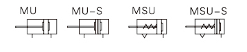 MU系列小型自由安裝氣缸
