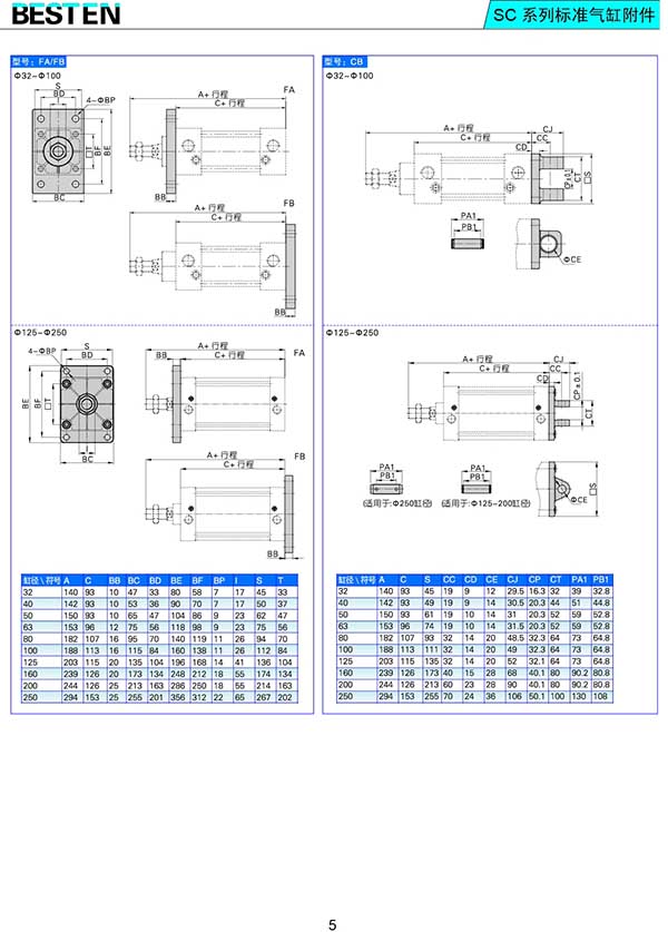 SCF帶鎖型標(biāo)準(zhǔn)氣缸 SCF帶鎖型標(biāo)準(zhǔn)氣缸